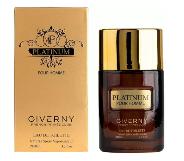 PERFUME GIVERNY PLATINUM POUR HOMME EAU DE TOILETE-100ML