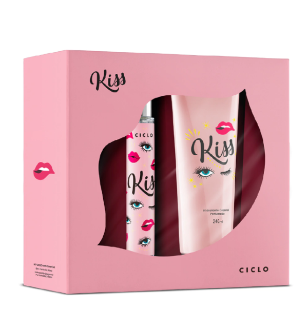 Kit Kiss Ciclo Cosméticos - Deo Colônia + Loção Hidratante